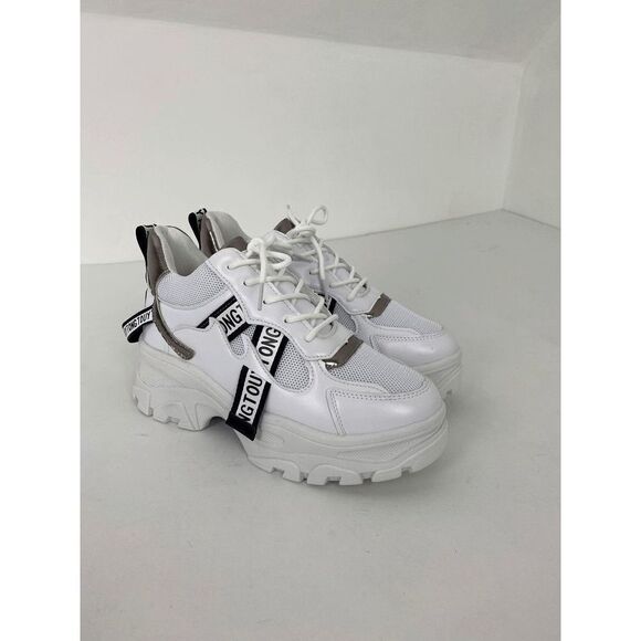 AEWLFTY NWOB Sneakers White Athletic Shoes Mod Contemporary Street Shoes - Size - Picture 3 of 10